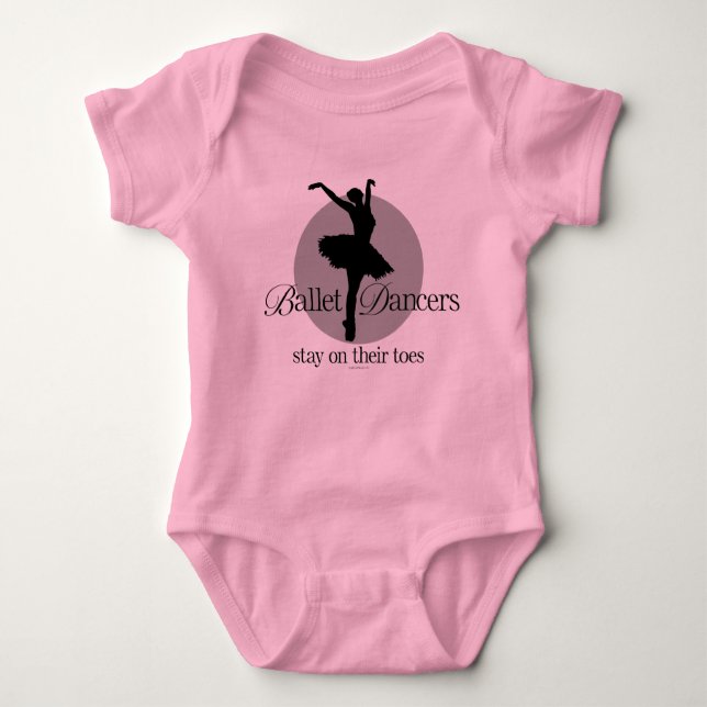 On Their Toes (Ballet) Baby Bodysuit (Front)