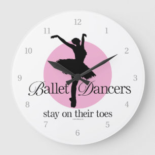 On Their Toes (Ballet) Large Clock