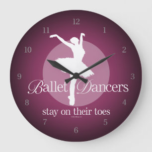On Their Toes (Ballet) Large Clock