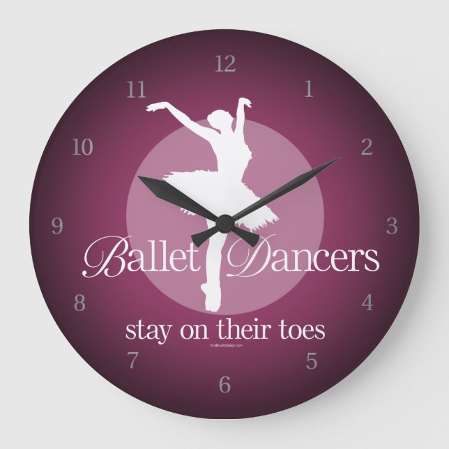 On Their Toes (Ballet) Large Clock (Front)