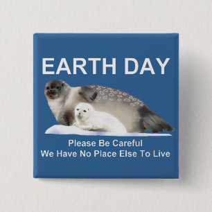 On Thin Ice 15 Cm Square Badge