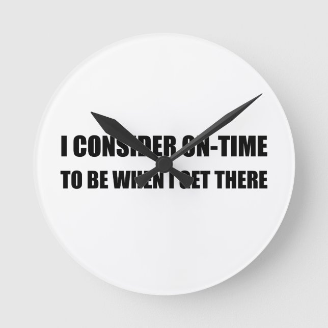 On Time Get There Round Clock (Front)