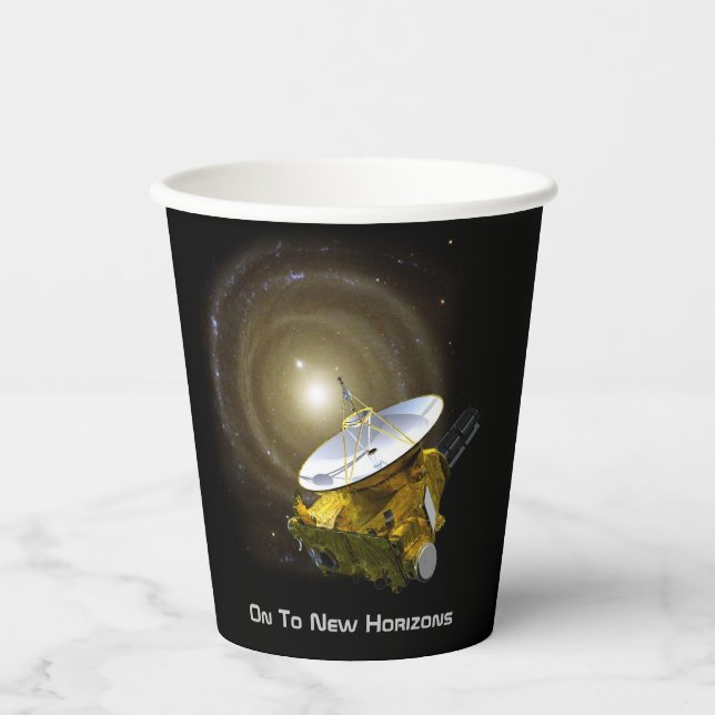 On To New Horizons Interstellar Spacecraft  Paper Cups (Front)
