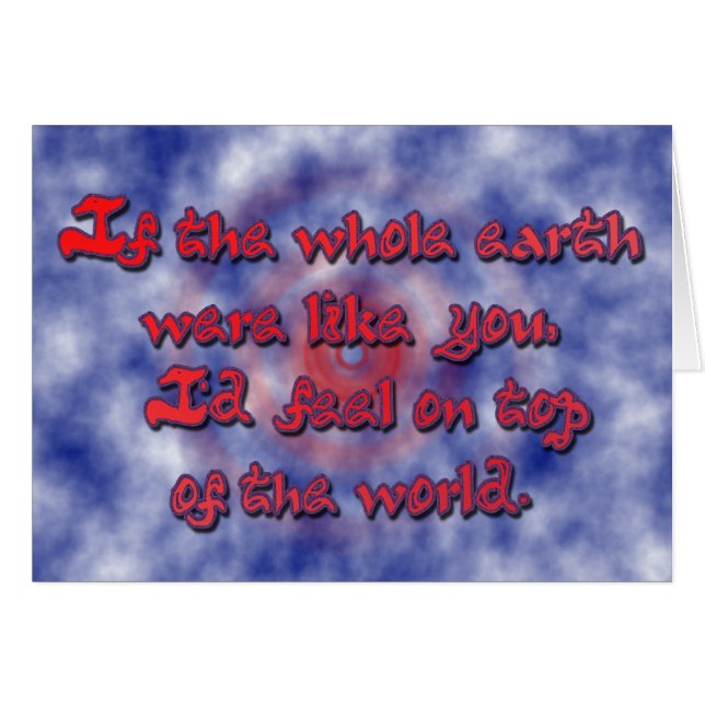 On Top of the World Card (Front Horizontal)