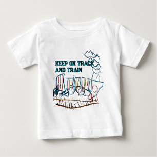 On track to train baby T-Shirt