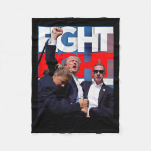 On Trump Fight For America Trump Undefeatable 1 Fleece Blanket