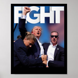 On Trump Fight For America Trump Undefeatable 3 Poster