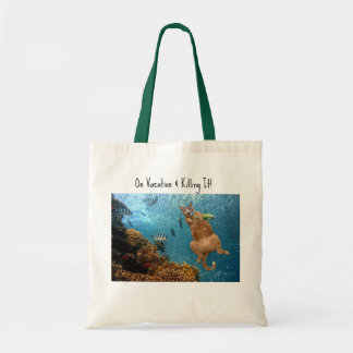 On Vacation & Killing It Cat Tote Bag