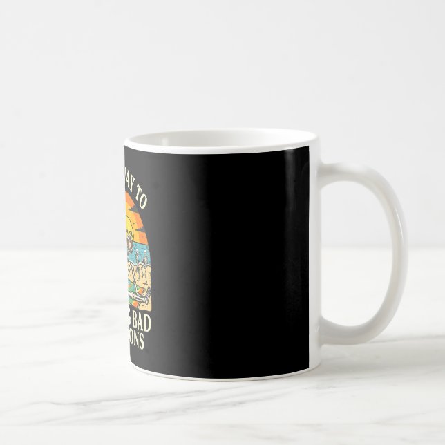 On way to making bad decisions skeleton vacation coffee mug (Right)
