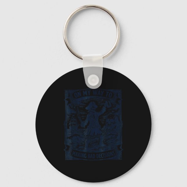 On way to making bad decisions skeleton vacation key ring (Front)