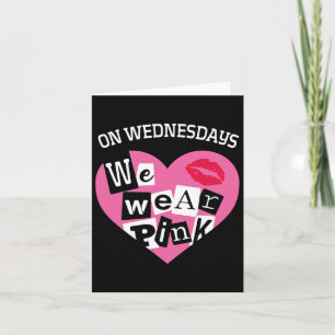 On Wednesday We Wear Pink Funny Valentine Card
