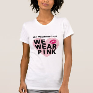 On Wednesday We Wear Pink Funny Valentine  T-Shirt