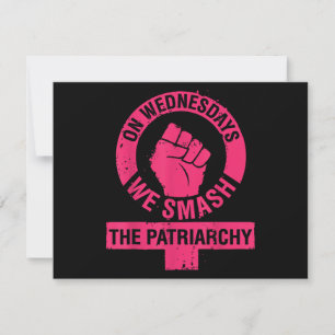 On Wednesdays we Smash the Patriarchy Women rights Holiday Card