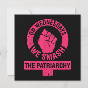 On Wednesdays we Smash the Patriarchy Women rights Thank You Card