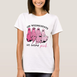 On wednesdays we wear pink ghost boo gang T-Shirt