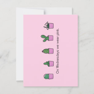 On Wednesdays We Wear Pink Postcard