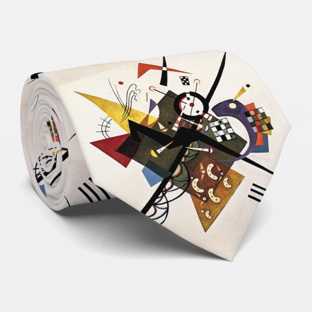 On White II - Kandinsky Tie (Rolled)