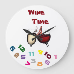 "ON ***WINE TIME***" WITH THIS COOL CLOCK