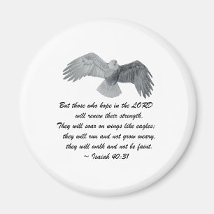 On wings like Eagles - Is 40:31 Magnet