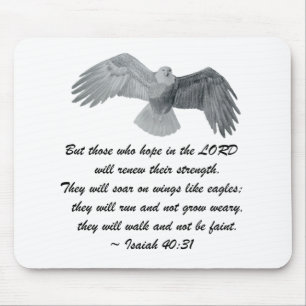 On wings like Eagles - Is 40:31 Mouse Pad