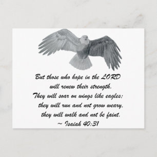 On wings like Eagles - Is 40:31 Postcard