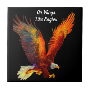On Wings Like Eagles Isaiah Bible Verse  Ceramic Tile