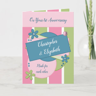 On your 1st Anniversary for each other Card