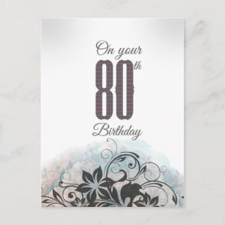 On your 80th birthday! postcard