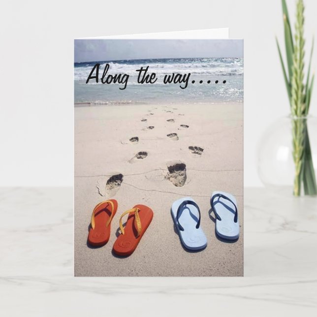 ON YOUR BIRTHDAY BEACH STYLE CARD (Front)