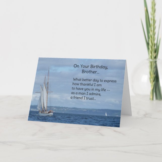 On your birthday, Brother... Card (Front)