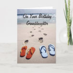 ON YOUR BIRTHDAY **GRANDDAUGTHER** BEACH STYLE CARD<br><div class="desc">Have FUN with this BEACH GRAD CARD for "YOUR GRANDDAUGHTER" and let her know how HAPPY IT IS HER "BIRTHDAY AND THAT YOU WISH HER ALL THAT HER HEART DESIRES! THANKS FOR STOPPING BY 1 OF MY 8 STORES.</div>