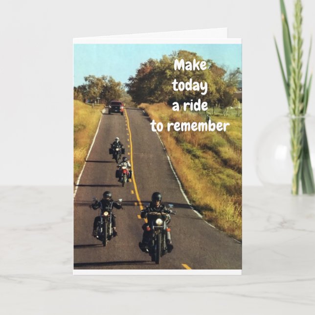 **ON YOUR BIRTHDAY** MAKE IT THE RIDE OF YOUR LIFE CARD (Front)