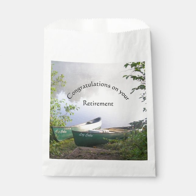 On Your Retirement Canoes on the River Favour Bag (Front)