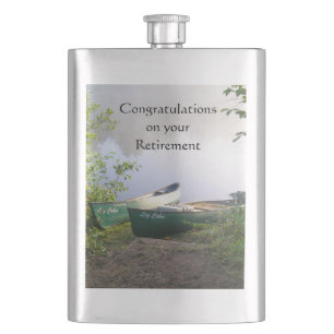 On Your Retirement Canoes on the River Hip Flask
