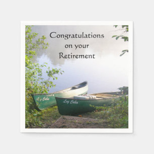 On Your Retirement Canoes on the River Napkin