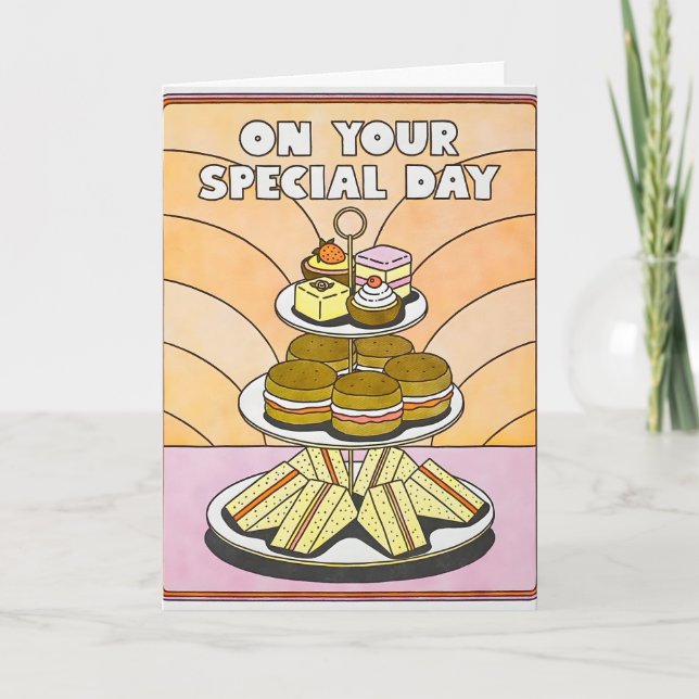 On Your Special Day Tea Time Letterpress Card (Front)