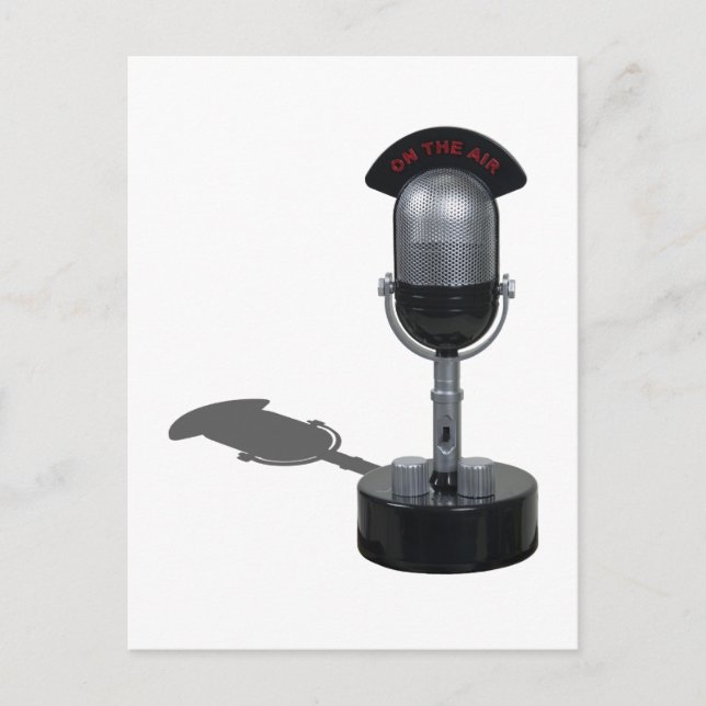 OnAirPillMicrophone042211 Postcard (Front)