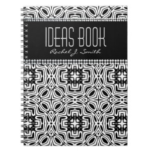 Onali : Tribal Black White Pattern Custom Notebook
