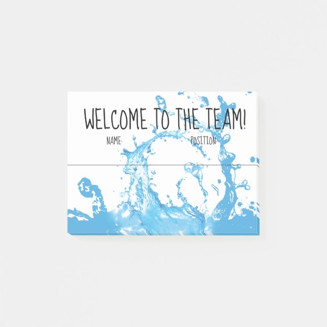 Onboarding welcome new employee co-worker post-it notes (Front)