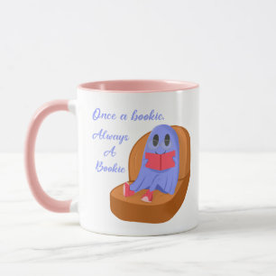 Once a Bookie Always a Bookie Cute Ghost Reading Mug