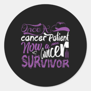Once A Cancer Patient Now A Cancer Survivor Classic Round Sticker