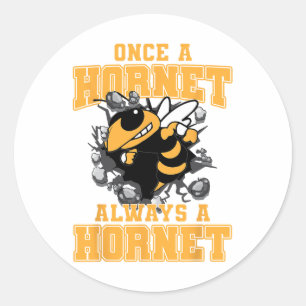 Once A Hornet Always A Hornet Ck To School Spirit Classic Round Sticker