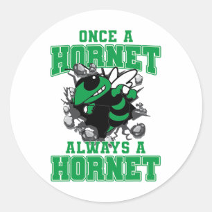 Once A Hornet Always A Hornet Ck To School Spirit Classic Round Sticker