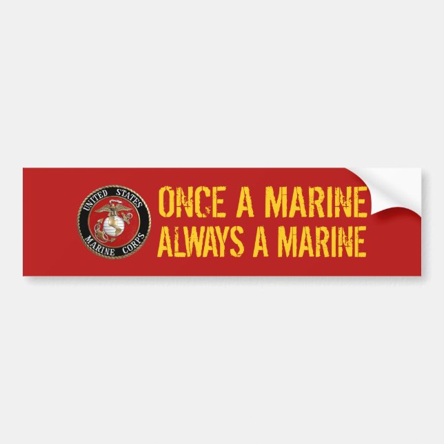 Once a Marine Bumper Sticker (Front)