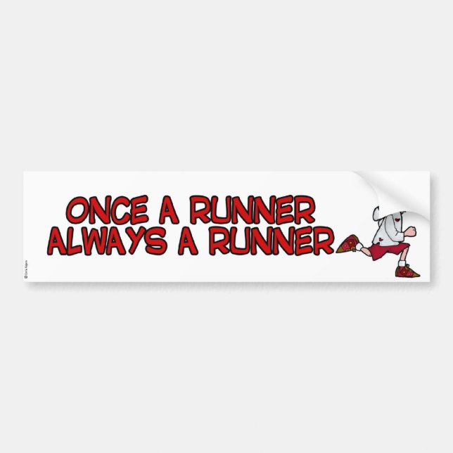 once a runner bumper sticker (Front)
