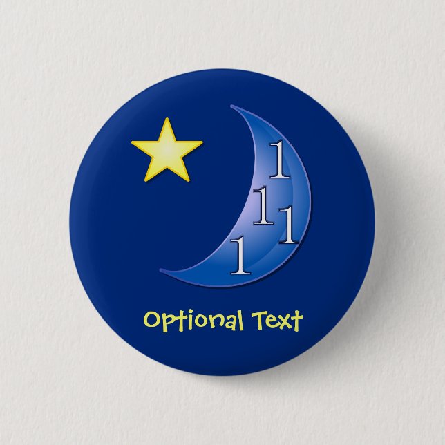 Once in a Blue Moon 6 Cm Round Badge (Front)