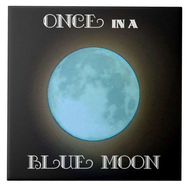 "Once in a Blue Moon" Ceramic Tile (Front)