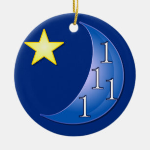 Once in a Blue Moon Ceramic Tree Decoration