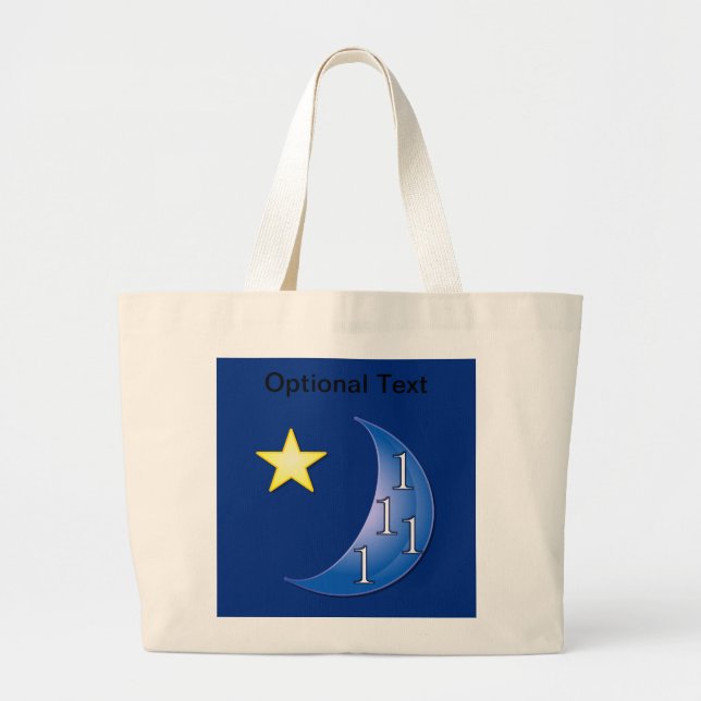 Once in a Blue Moon Large Tote Bag (Front)