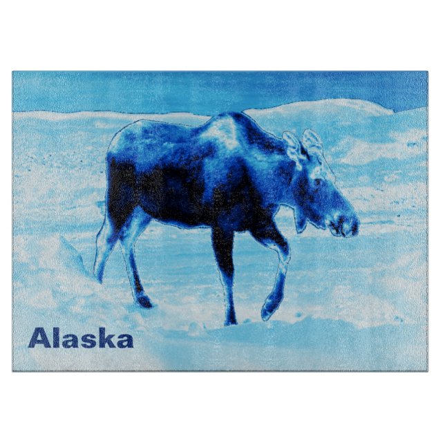 Once In A Blue Moose Cutting Board (Front)